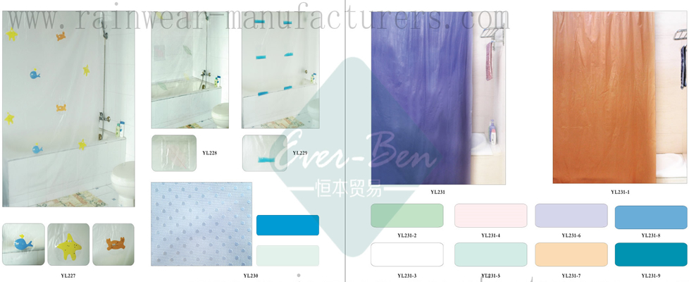 102-103 China Red Shower Curtain Manufactory